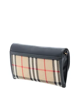 Burberry Pre-Owned ハウスチェック キャンバスとレザー フォンポケット クロスボディバッグ - ブラウン - サムネイル3
