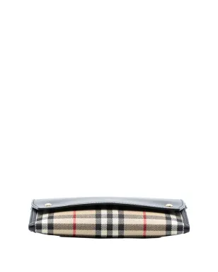 Burberry Pre-Owned ハウスチェック キャンバスとレザー フォンポケット クロスボディバッグ - ブラウン - サムネイル4