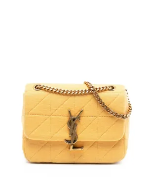 Saint Laurent Pre-Owned ミニ ジャージー ウール パッチワーク ジェイミー クロスボディバッグ - イエロー - サムネイル1