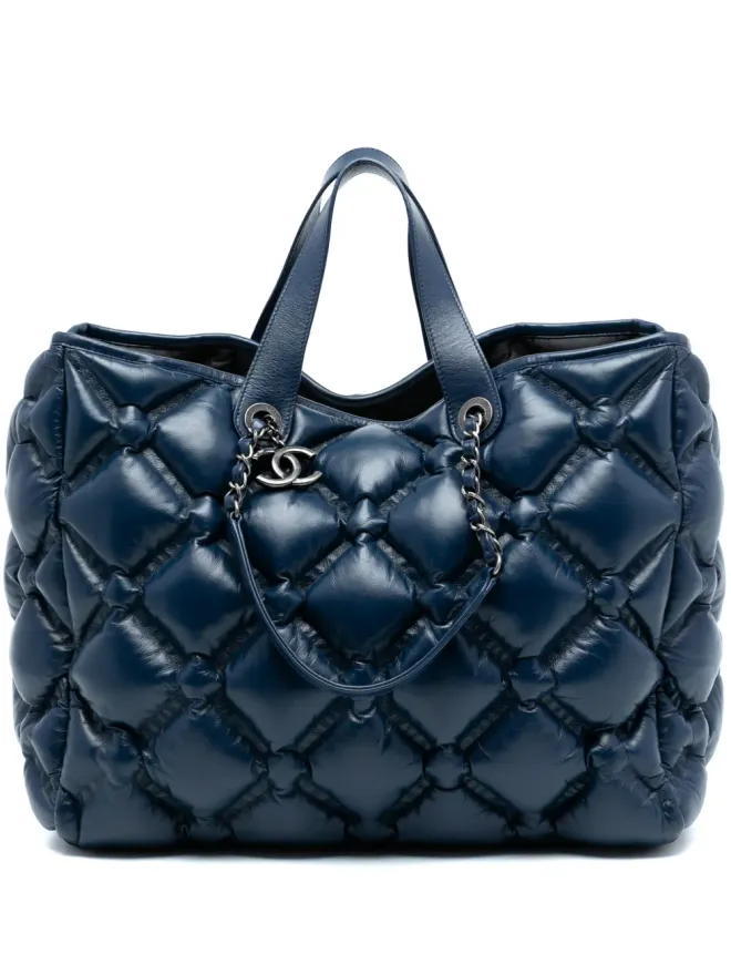 CHANEL Pre-Owned CHANEL Pre-Owned キルテッド レザー チェスターフィールド ショッピング トート サッチェルの商品画像