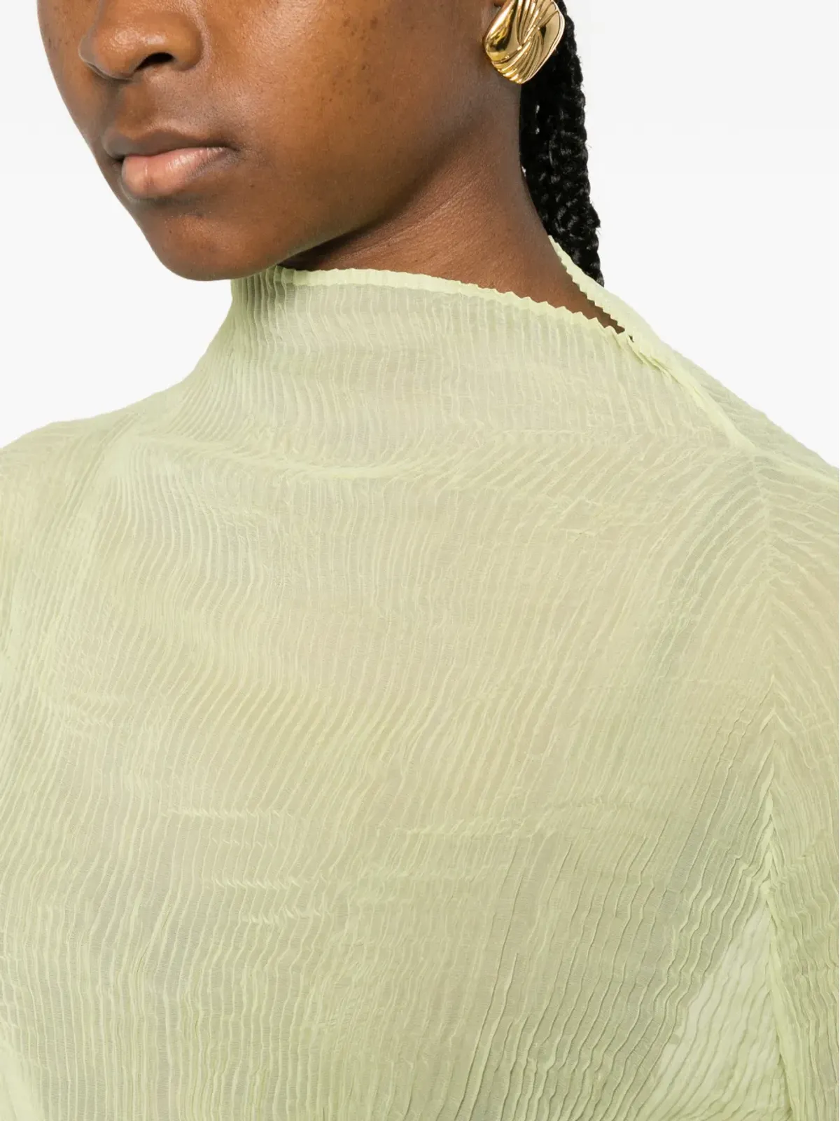 Issey Miyake フリル付き長袖Tシャツ - 画像5
