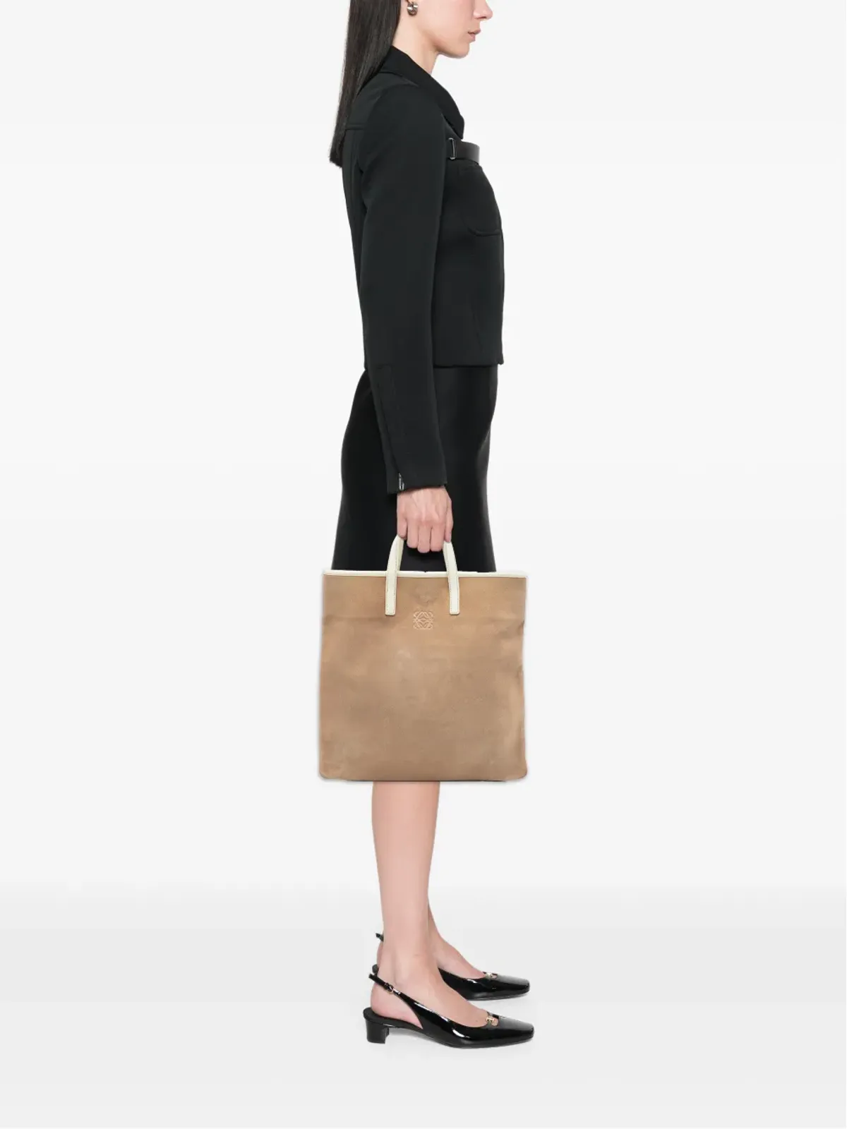 Loewe Pre-Owned アナグラム スエード トートバッグ - 画像2