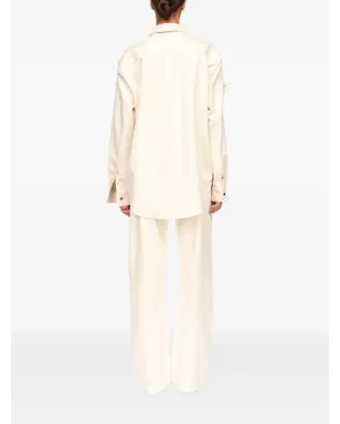 David Koma 3D Flower denim shirt - Neutrals - サムネイル5