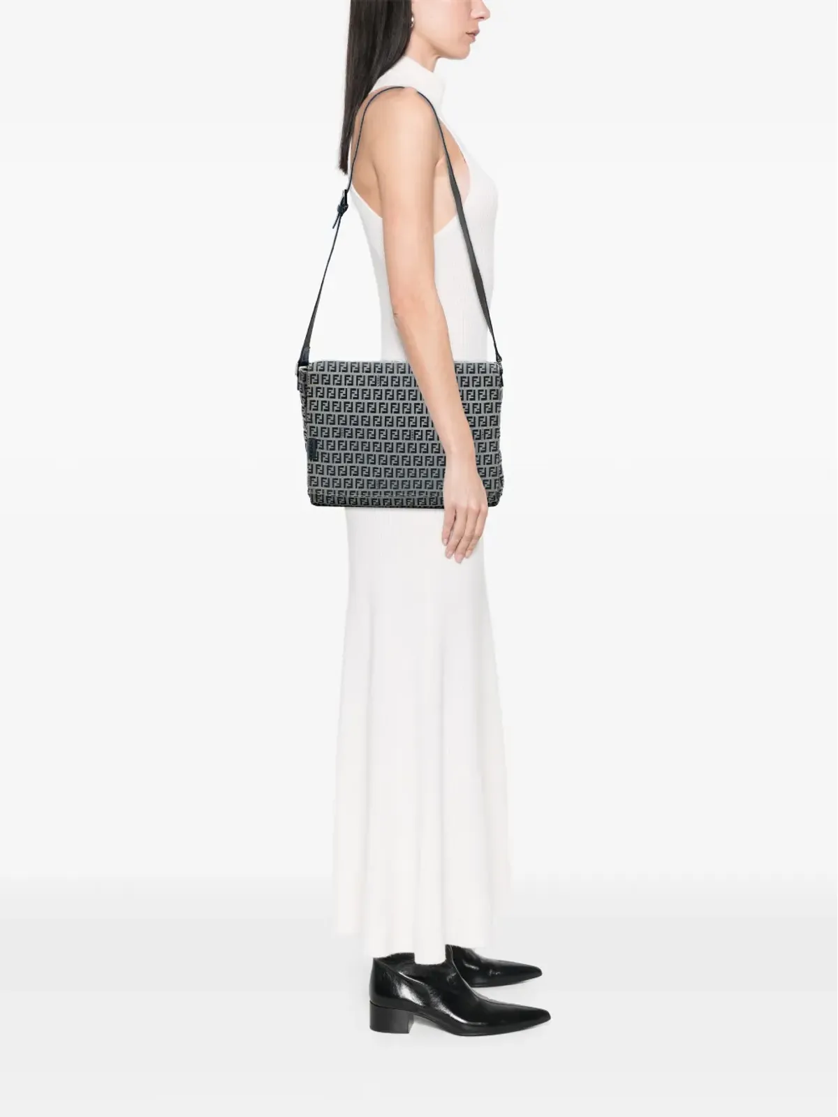 Fendi Pre-Owned 20世紀 Zucchino キャンバス クロスボディバッグ グレー - 画像2