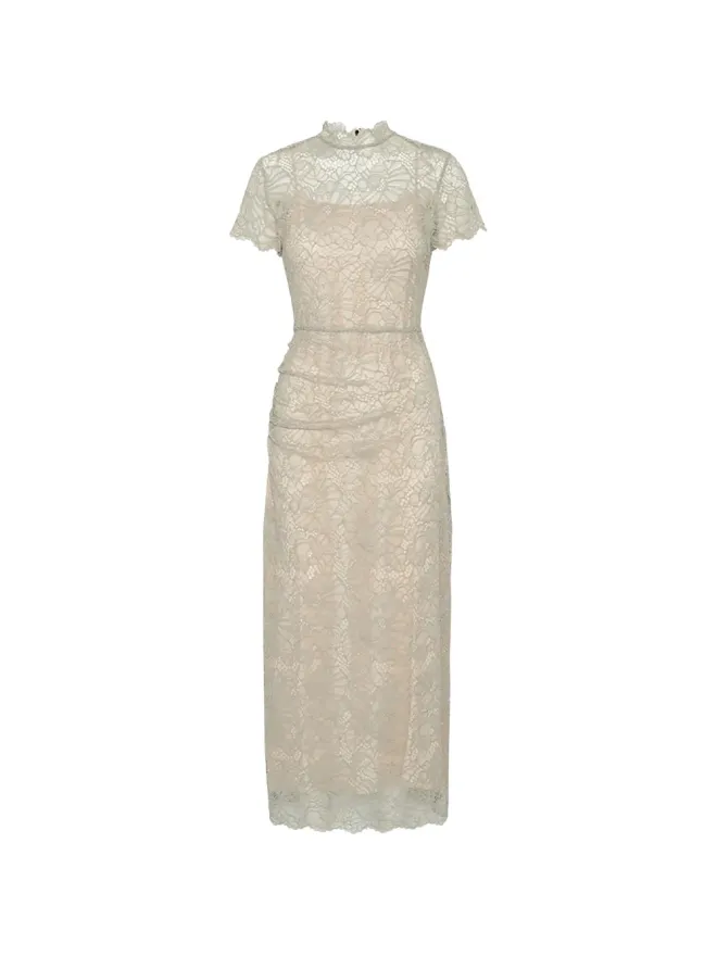 ROTATE BIRGER CHRISTENSEN ROTATE BIRGER CHRISTENSEN レースのミディドレスの商品画像