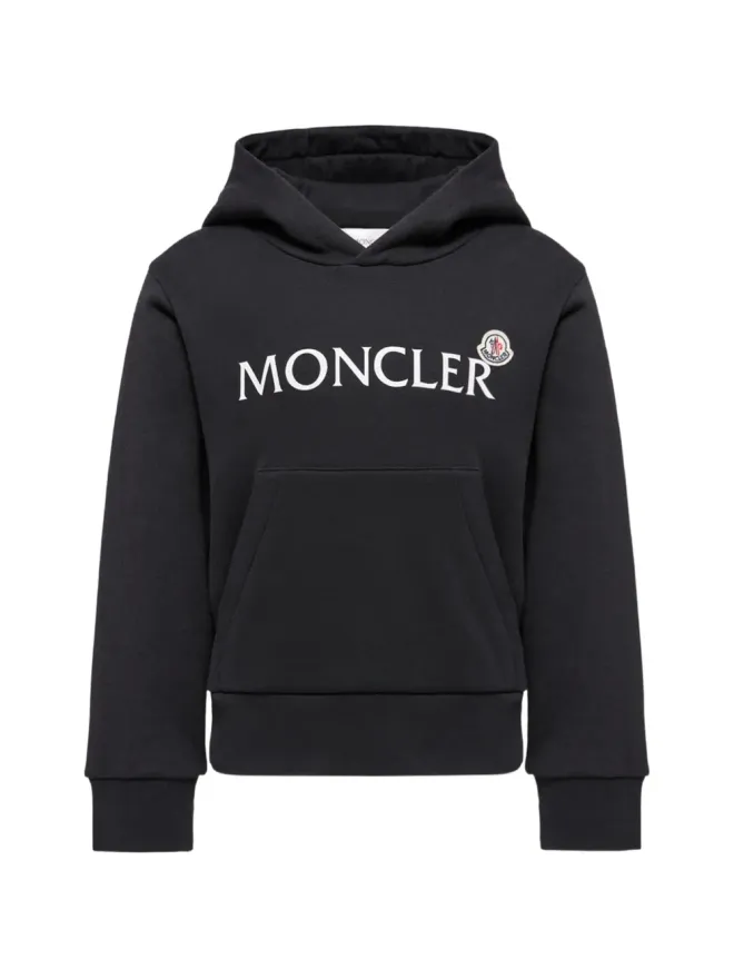 Moncler Enfant Moncler Enfant ブラック ロゴディテール フード付きパーカーの商品画像