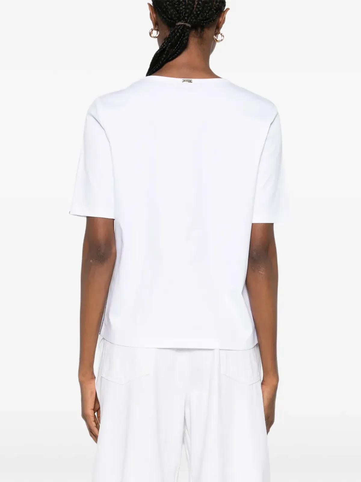 Herno 白いコットンTシャツ - 画像4