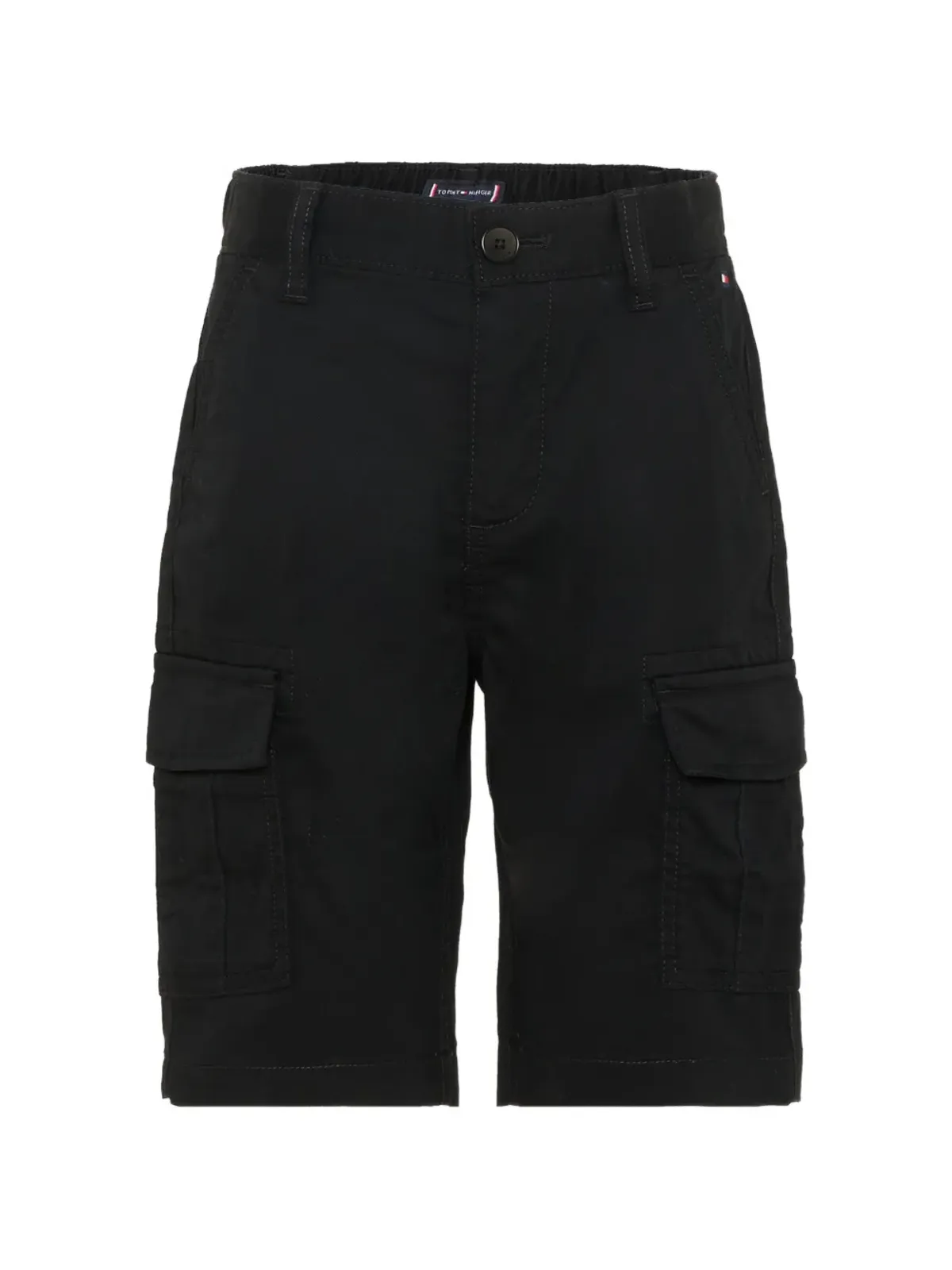 Tommy Hilfiger Junior ボーイズ ボタン留めカーゴショーツ - ブラック - 画像1