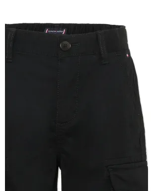 Tommy Hilfiger Junior ボーイズ ボタン留めカーゴショーツ - ブラック - サムネイル4