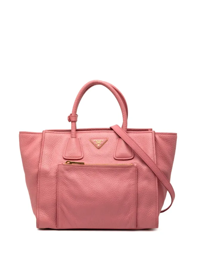Prada Pre-Owned Prada Pre-Owned ヴィテロ ダイノ ショッピング トート サッチェル - ピンクの商品画像