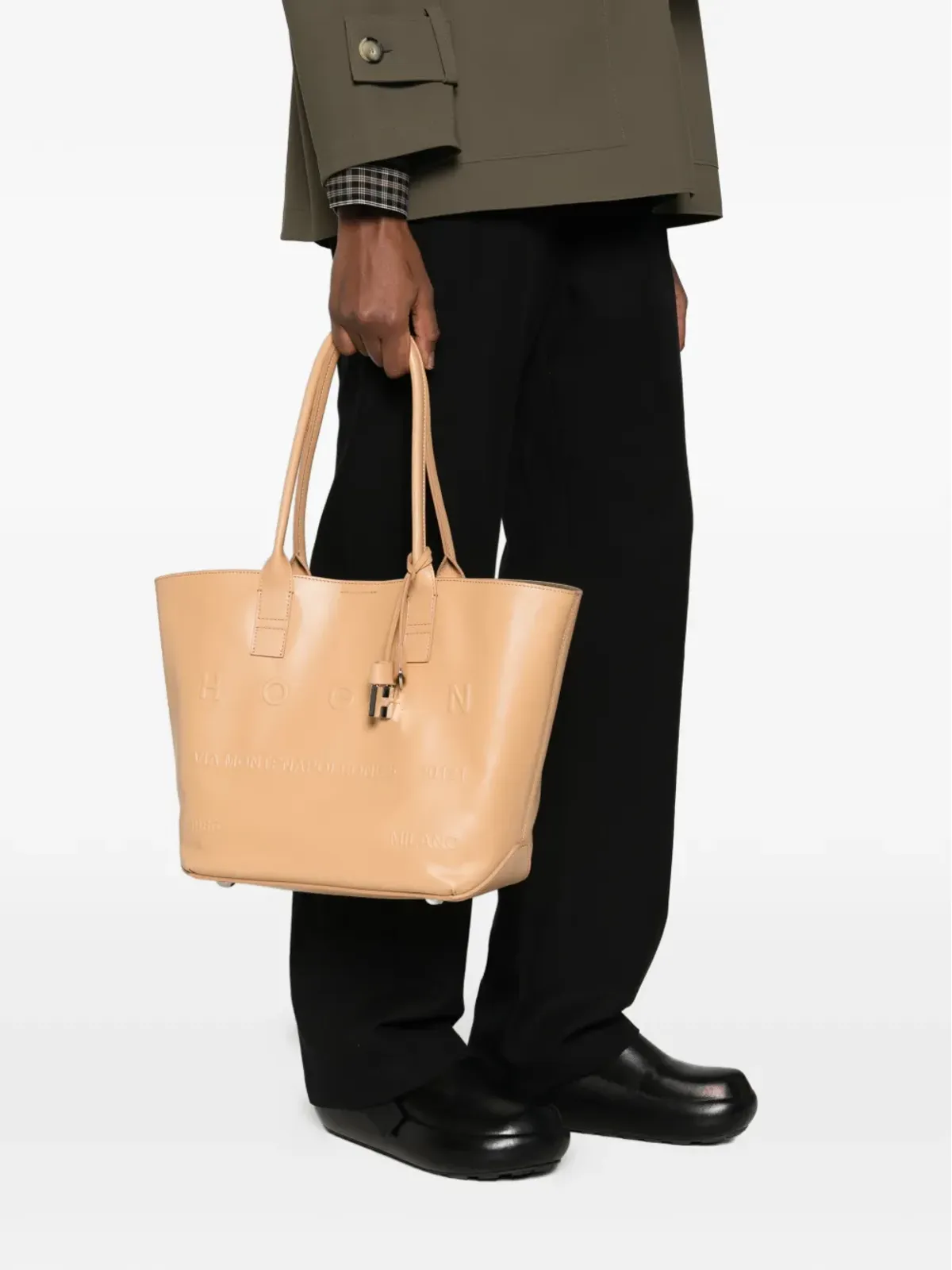 Hogan アドレス デボスドレザー トートバッグ - 画像2