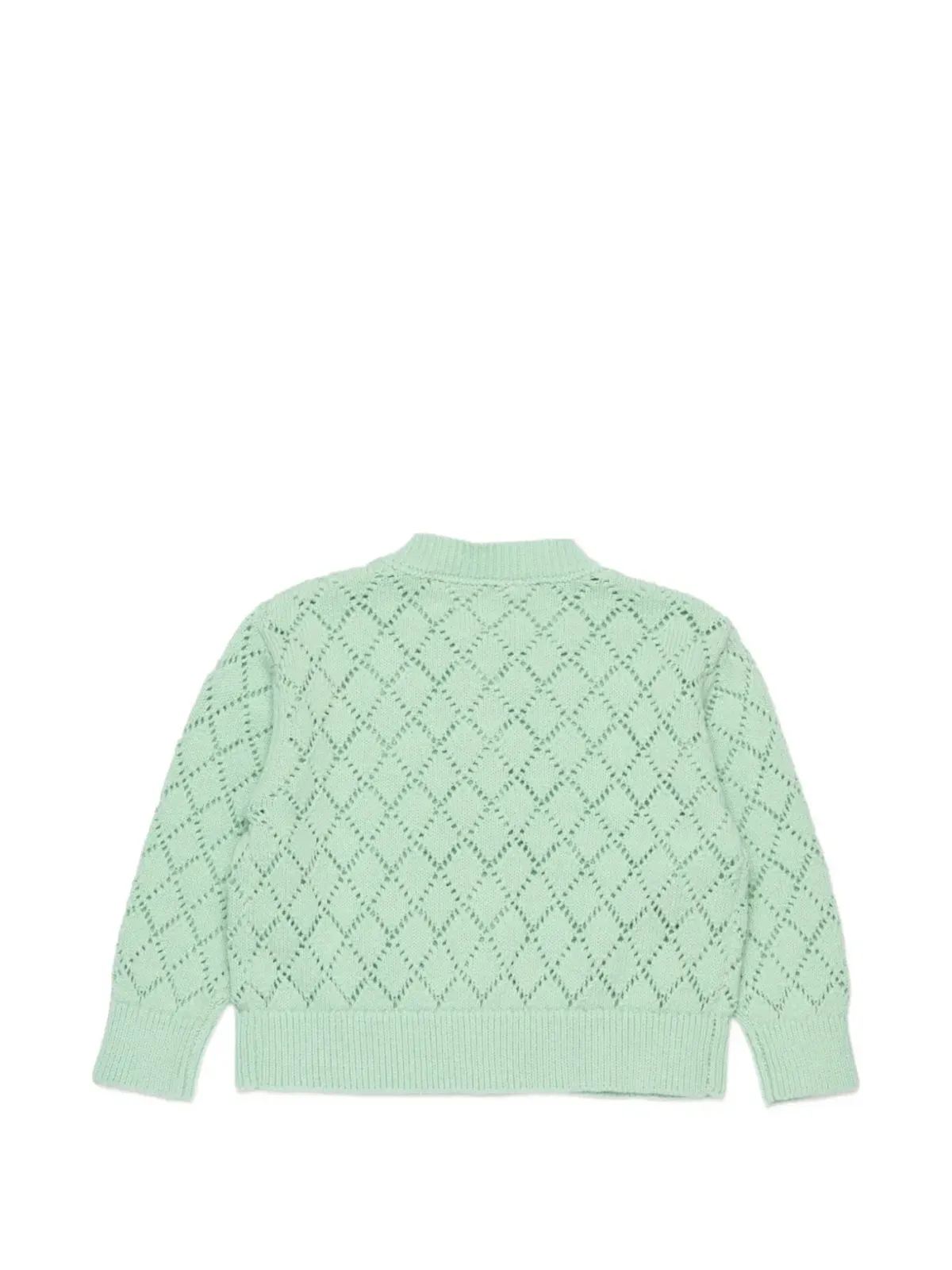 Marni Kids 花柄オープンワークカーディガン - 画像2