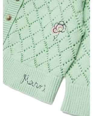 Marni Kids 花柄オープンワークカーディガン - サムネイル4