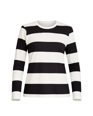 Cynthia Rowley ストライプ長袖トップ - White - サムネイル1