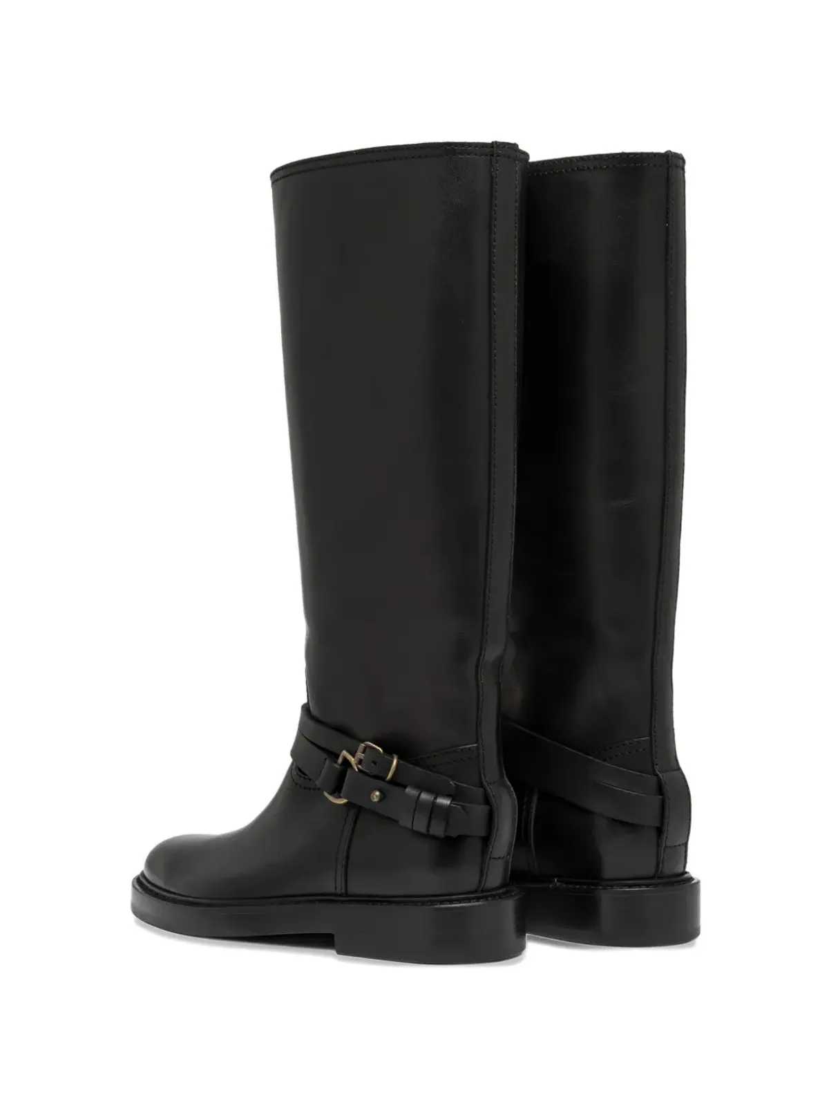 Buttero Laydee buckle-strap knee-high boots - Black - 画像5