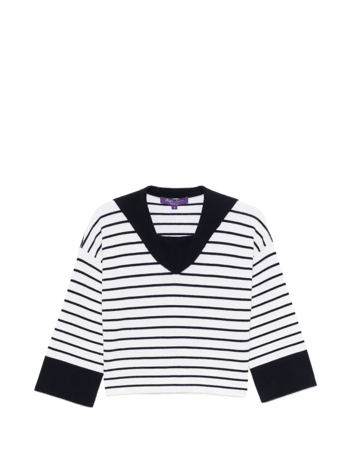 Ralph Lauren Collection ストライプVネックセーター - 画像1