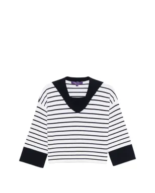 Ralph Lauren Collection ストライプVネックセーター - サムネイル1