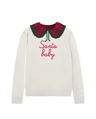 MC2 Saint Barth Kids スカラップ付きタータンチェック襟のジャンパー - サムネイル1