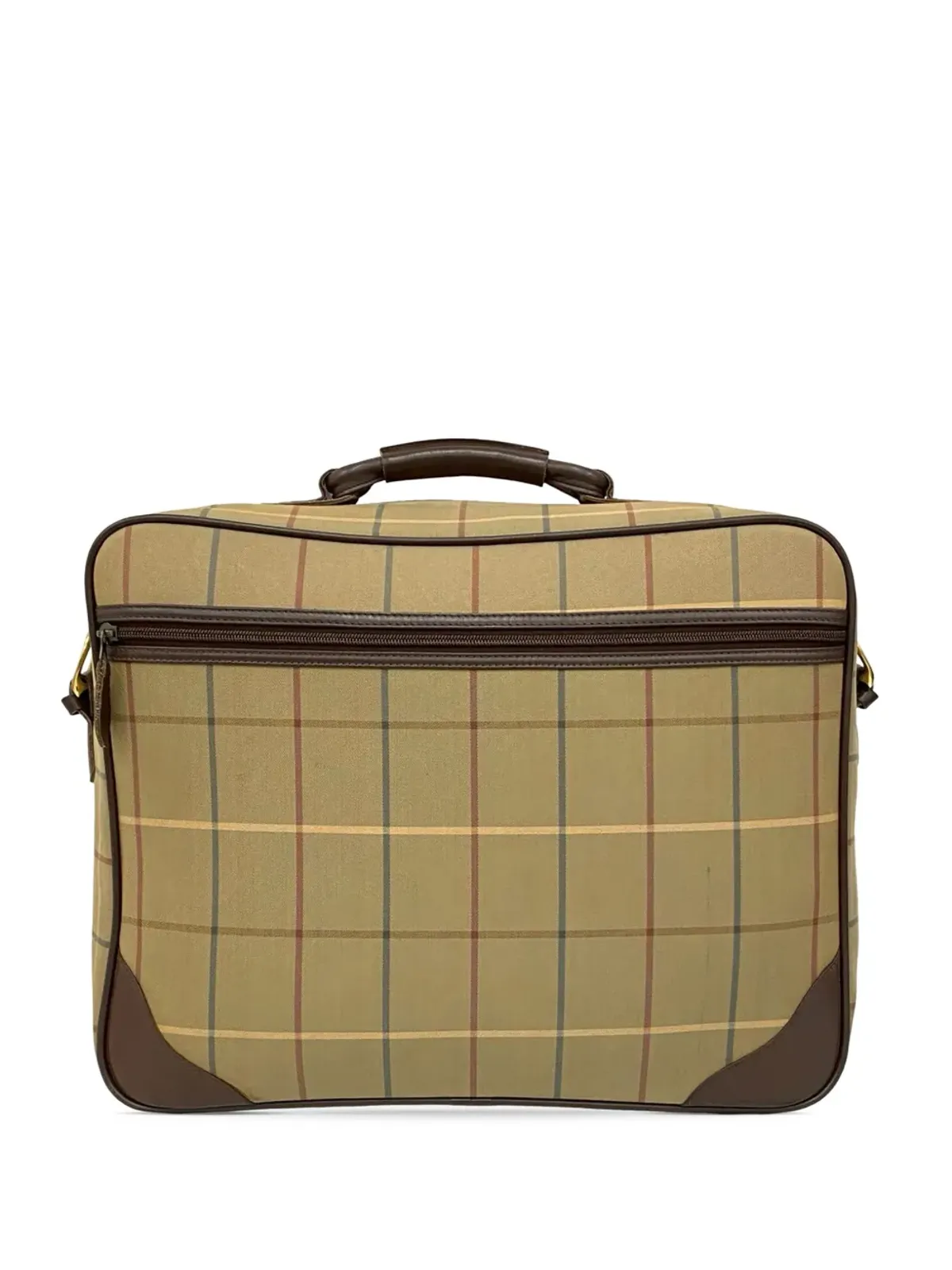 Burberry Pre-Owned 20世紀ヴィンテージ チェックキャンバス ビジネスバッグ ブラウン - 画像3