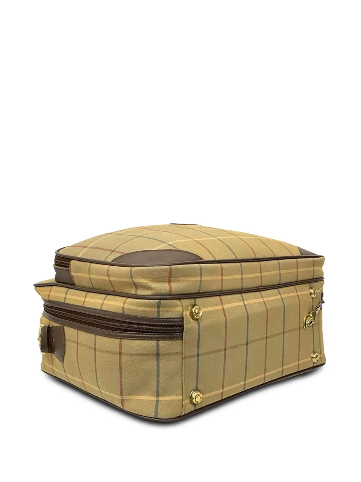Burberry Pre-Owned 20世紀ヴィンテージ チェックキャンバス ビジネスバッグ ブラウン - 画像4