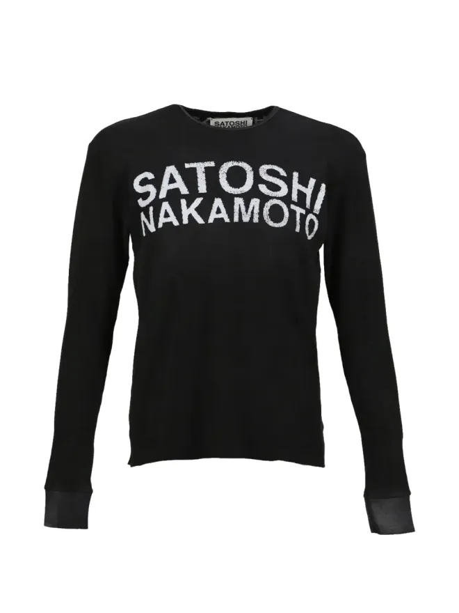 Satoshi Nakamoto SATOSHI NAKAMOTO ロゴ入り長袖Tシャツの商品画像