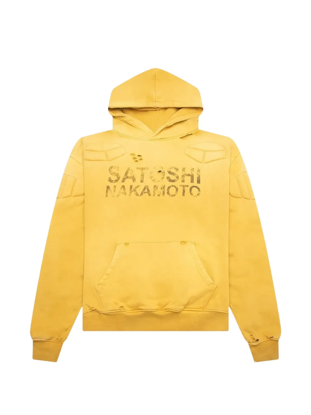 SATOSHI NAKAMOTO Moto ロゴ フーディ - イエロー - 画像1