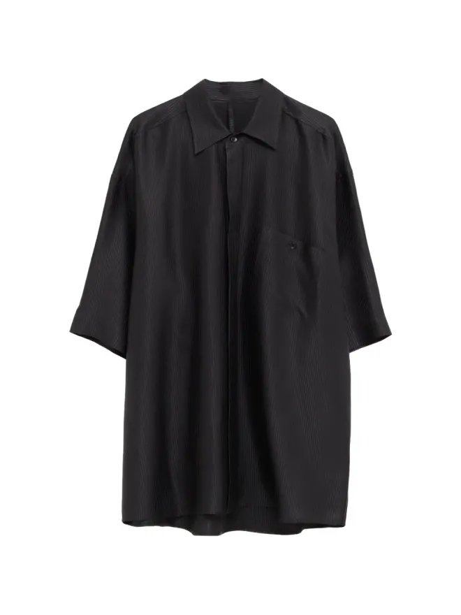 Petar Petrov Petar Petrov チェストポケット付きストライプシャツ（ブラック）の商品画像