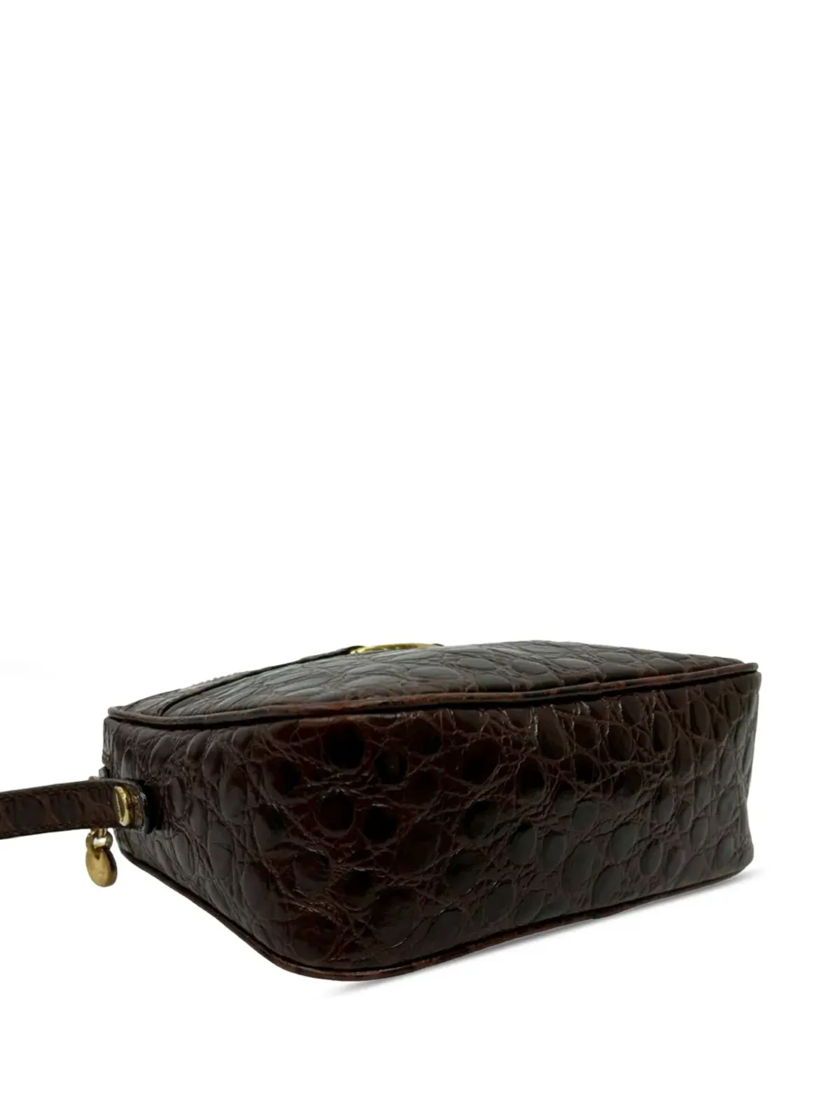 Ferragamo Pre-Owned クロコダイル型押しレザー ヴァラ クロスボディバッグ - ブラウン - 画像4