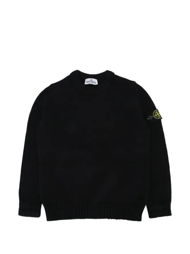 Stone Island Junior Stone Island Junior コンパス クルーネックセーター - ブラックの商品画像