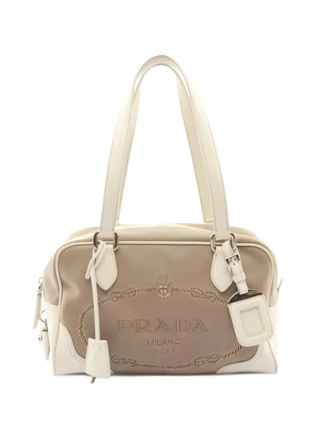 Prada Pre-Owned Prada Pre-Owned ボストンバッグ ロゴジャカードの商品画像