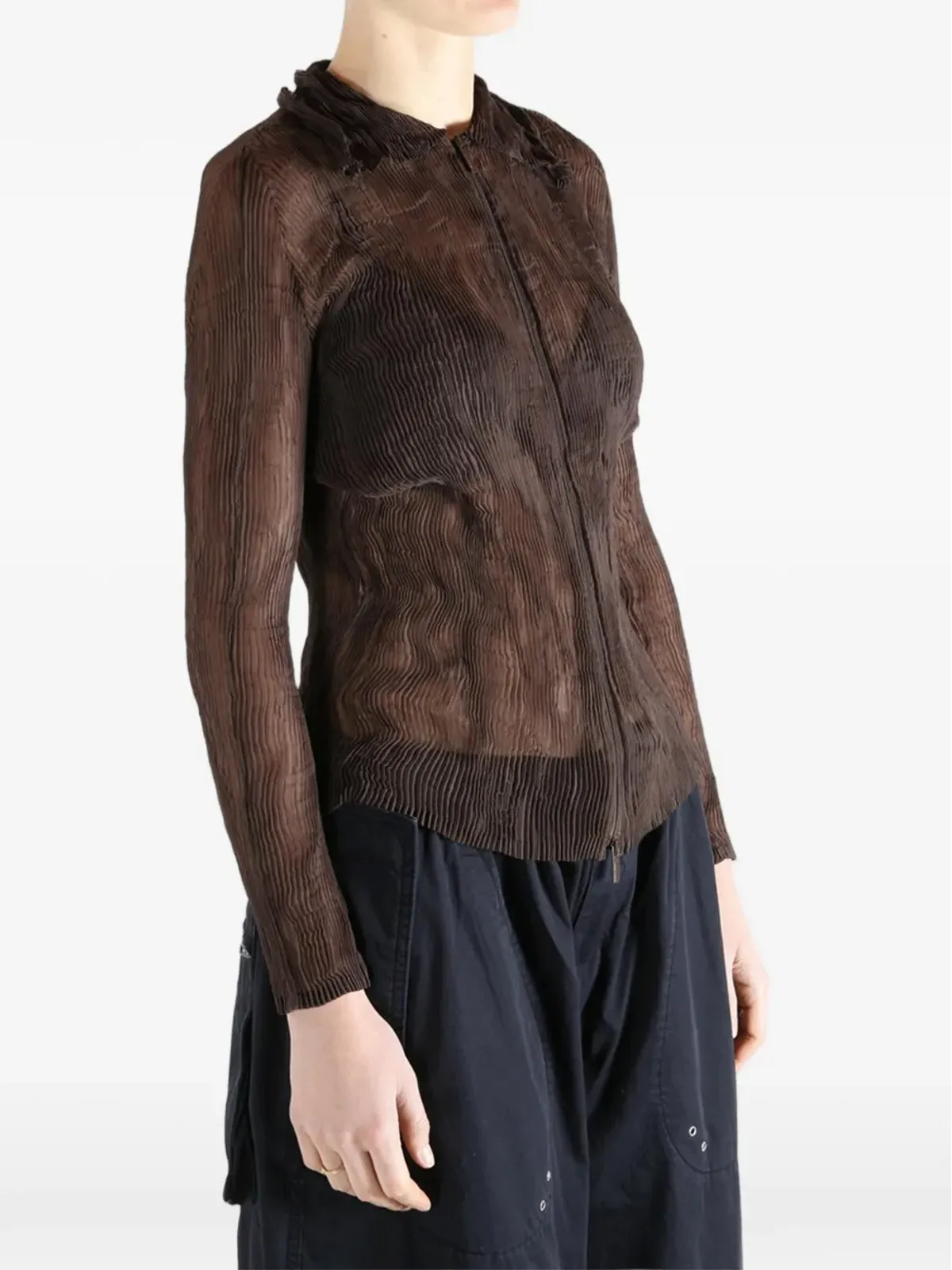 Issey Miyake プリーツジップトップ - 画像3
