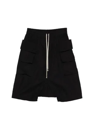 Rick Owens DRKSHDW Creatch カーゴポケット ドローコード付きショーツ - ブラック - サムネイル1