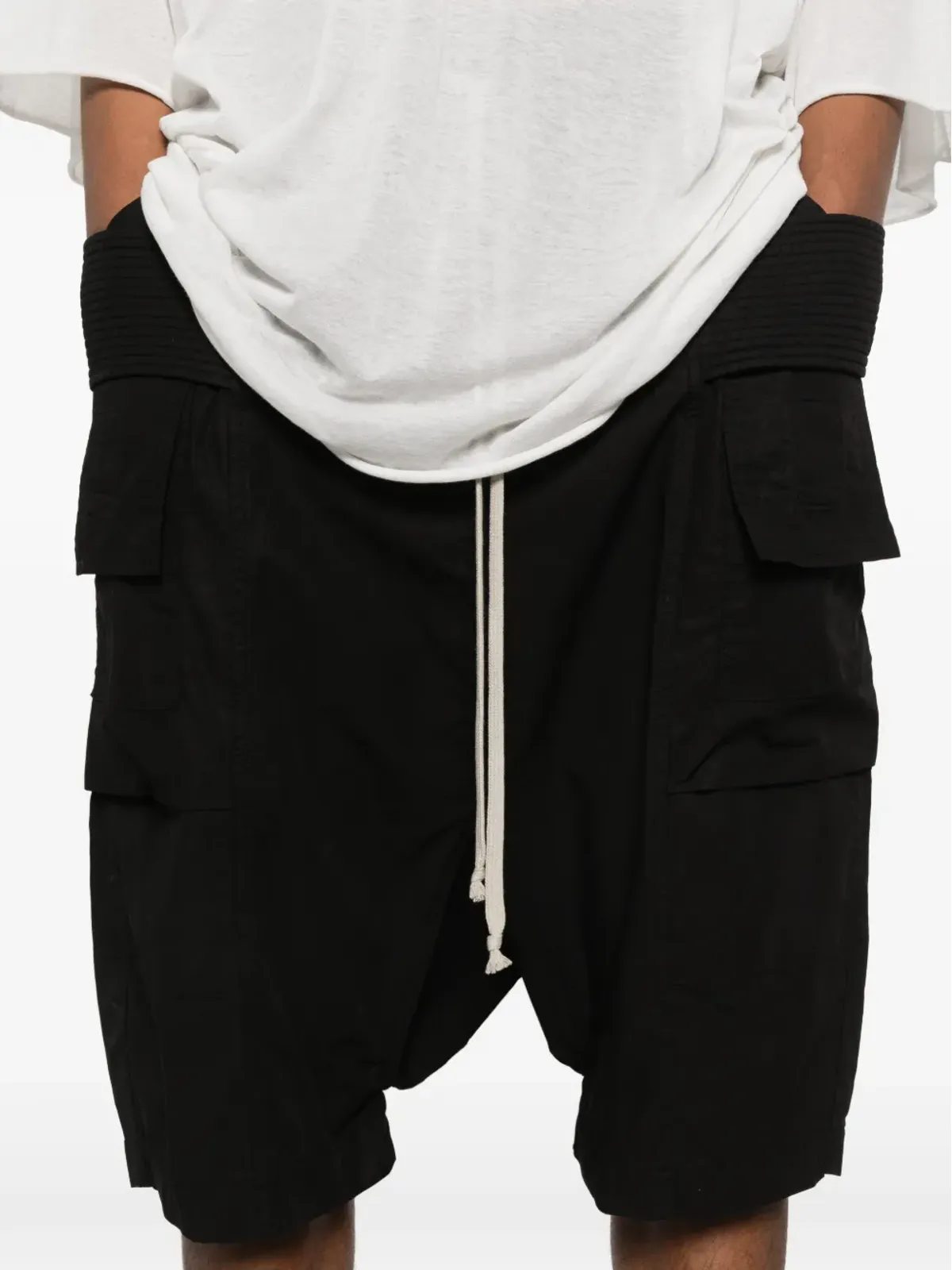 Rick Owens DRKSHDW Creatch カーゴポケット ドローコード付きショーツ - ブラック - 画像5