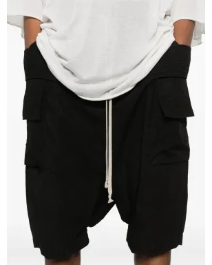 Rick Owens DRKSHDW Creatch カーゴポケット ドローコード付きショーツ - ブラック - サムネイル5
