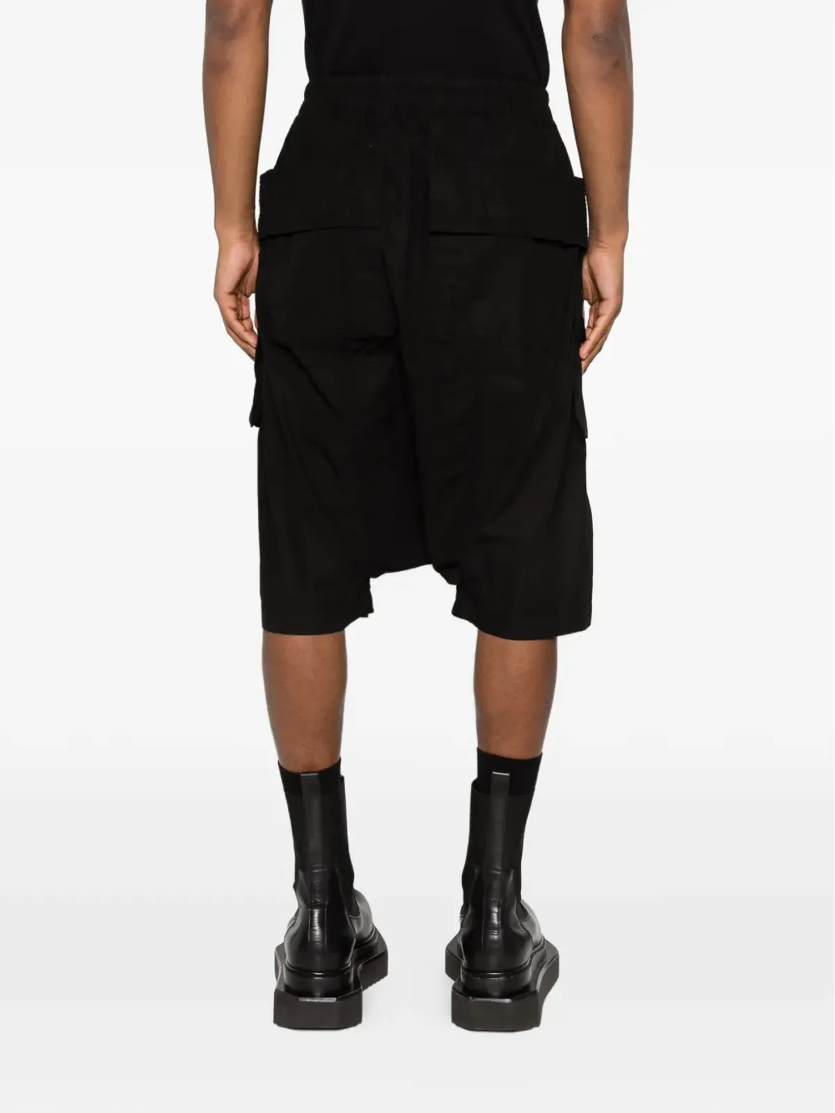 Rick Owens DRKSHDW Creatch カーゴポケット ドローコード付きショーツ - ブラック - 画像4