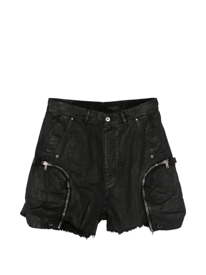 Rick Owens DRKSHDW Rick Owens DRKSHDW Bauhaus frayed shorts - Blackの商品画像
