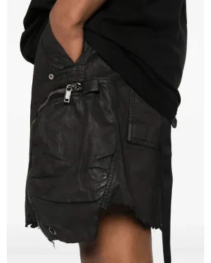 Rick Owens DRKSHDW Bauhaus frayed shorts - Black - サムネイル5