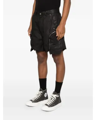 Rick Owens DRKSHDW Bauhaus frayed shorts - Black - サムネイル3