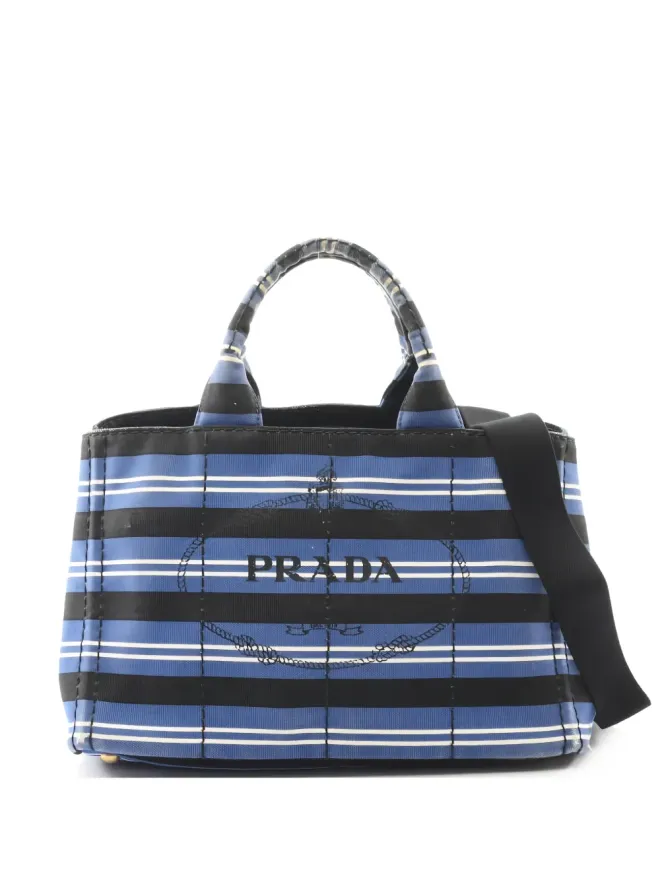Prada Pre-Owned Prada Pre-Owned 2000年代 Canapaストライプ ツーウェイ ハンドバッグの商品画像