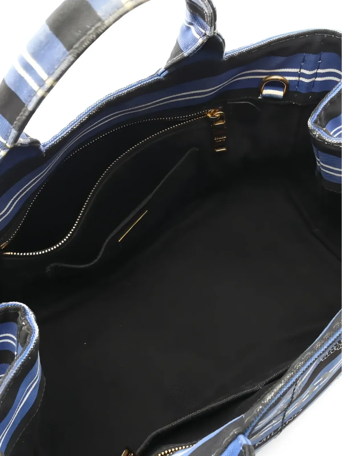 Prada Pre-Owned 2000年代 Canapaストライプ ツーウェイ ハンドバッグ - 画像3