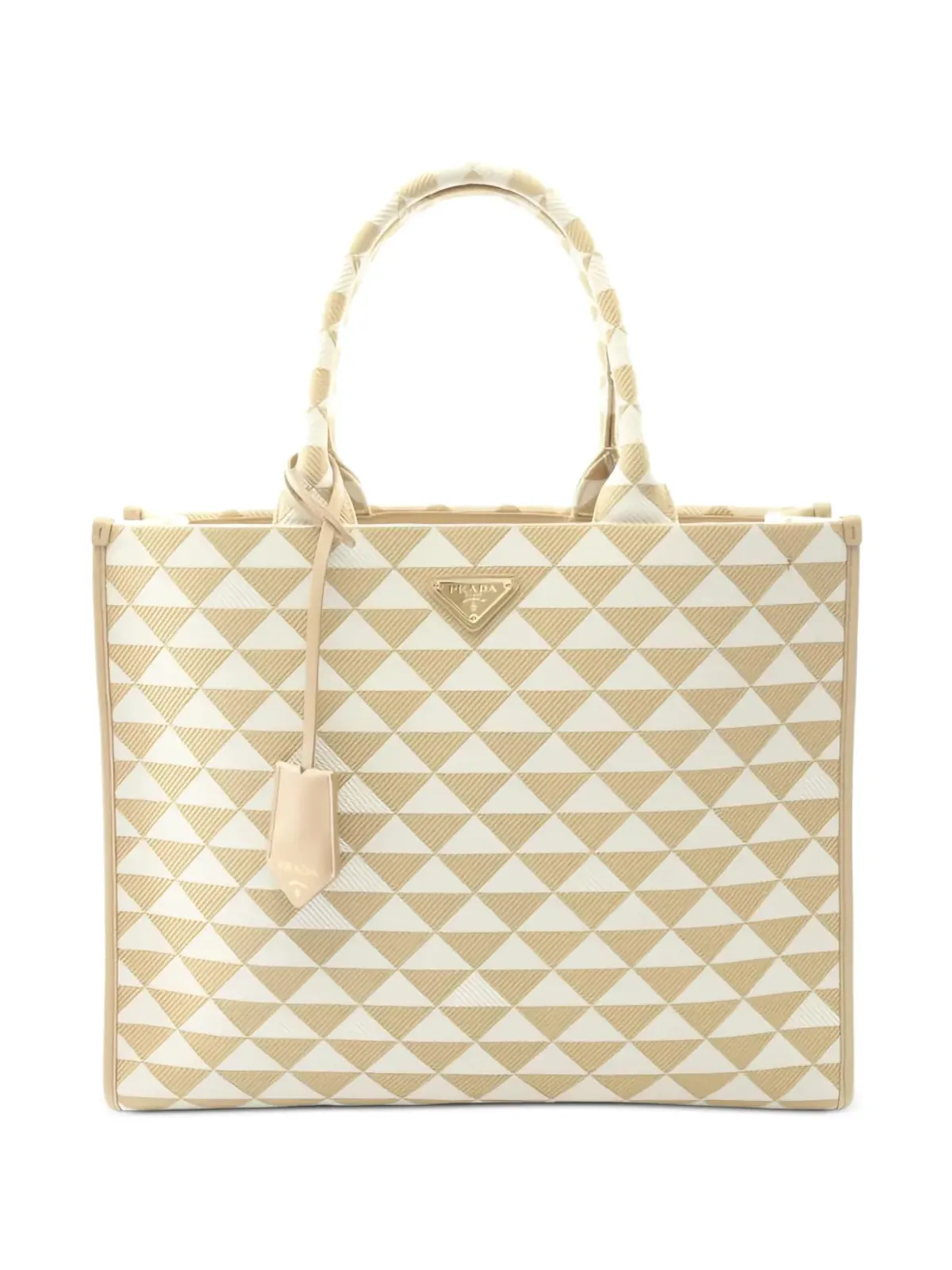 Prada Pre-Owned トライアングロ ジャカード トートバッグ - 画像1