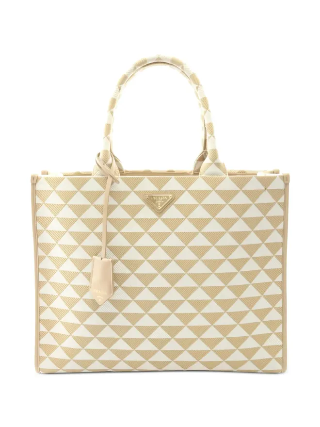 Prada Pre-Owned Prada Pre-Owned トライアングロ ジャカード トートバッグの商品画像