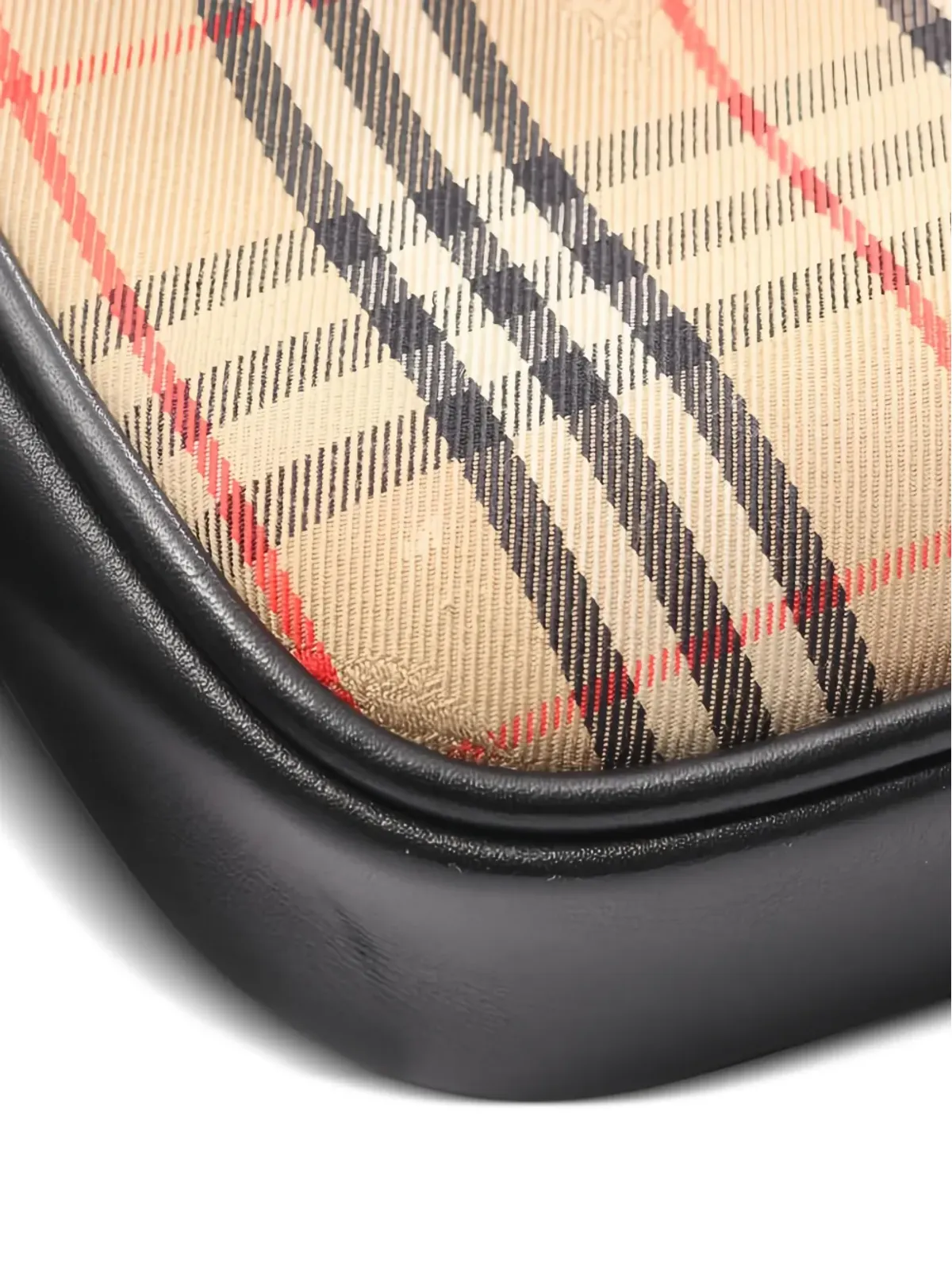 Burberry Pre-Owned チェックリンク レザー・トリム ミニバッグ - 画像3