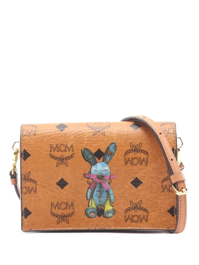 MCM Pre-Owned MCM Visetos ラビットショルダーバッグ ブラウンの商品画像