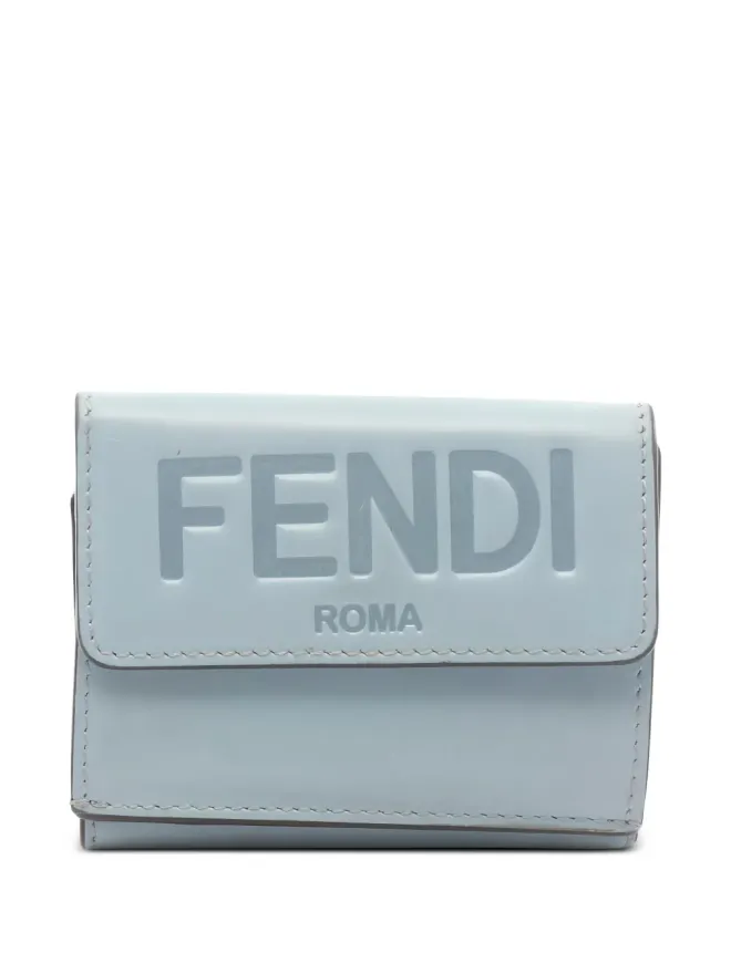 Fendi Pre-Owned Fendi Pre-Owned ロゴデボスドレザーウォレット（ブルー）の商品画像