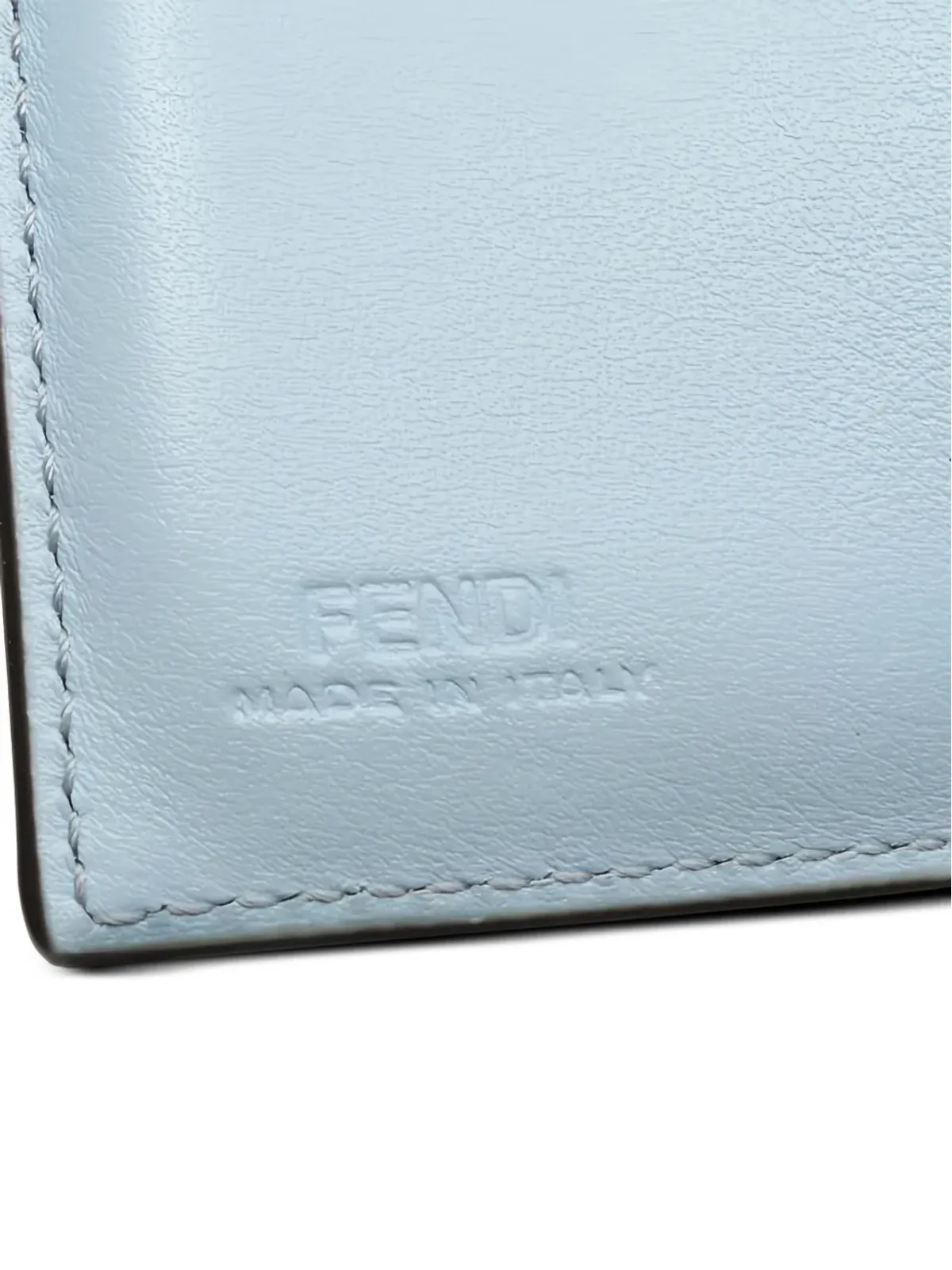 Fendi Pre-Owned ロゴデボスドレザーウォレット（ブルー） - 画像5