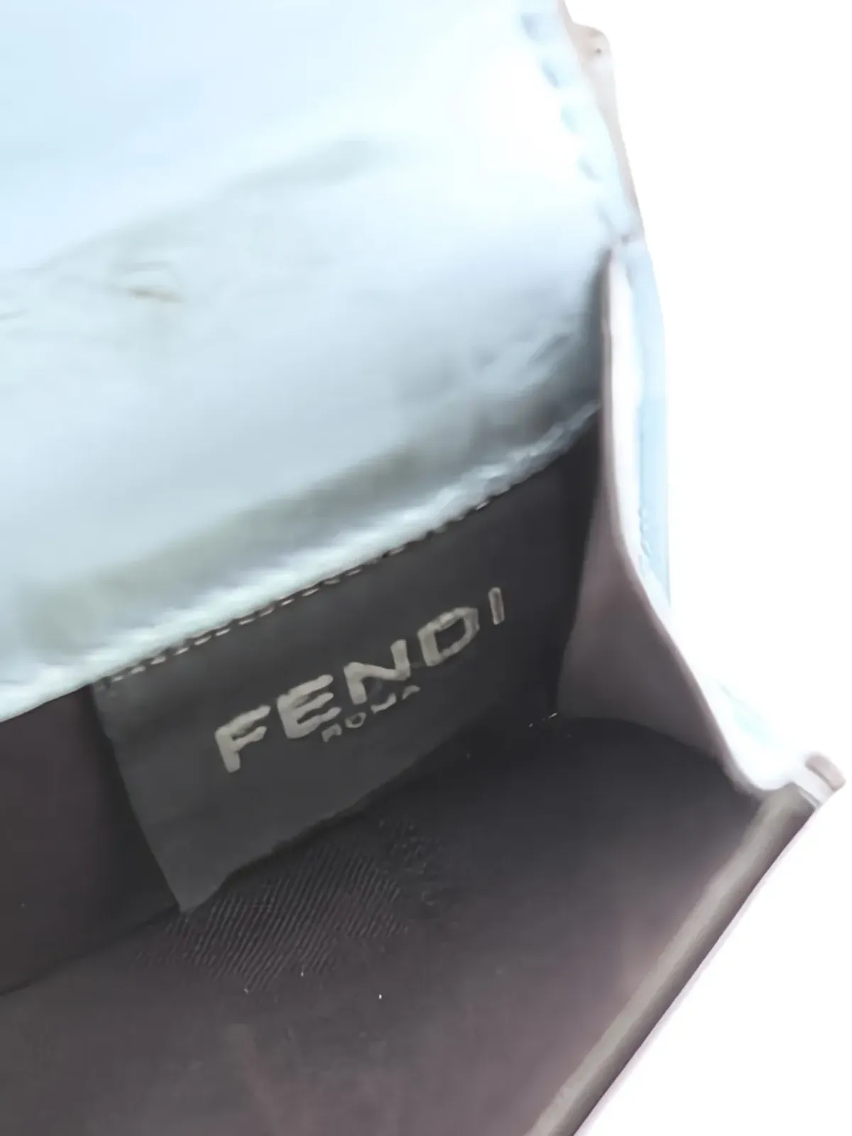 Fendi Pre-Owned ロゴデボスドレザーウォレット（ブルー） - 画像4
