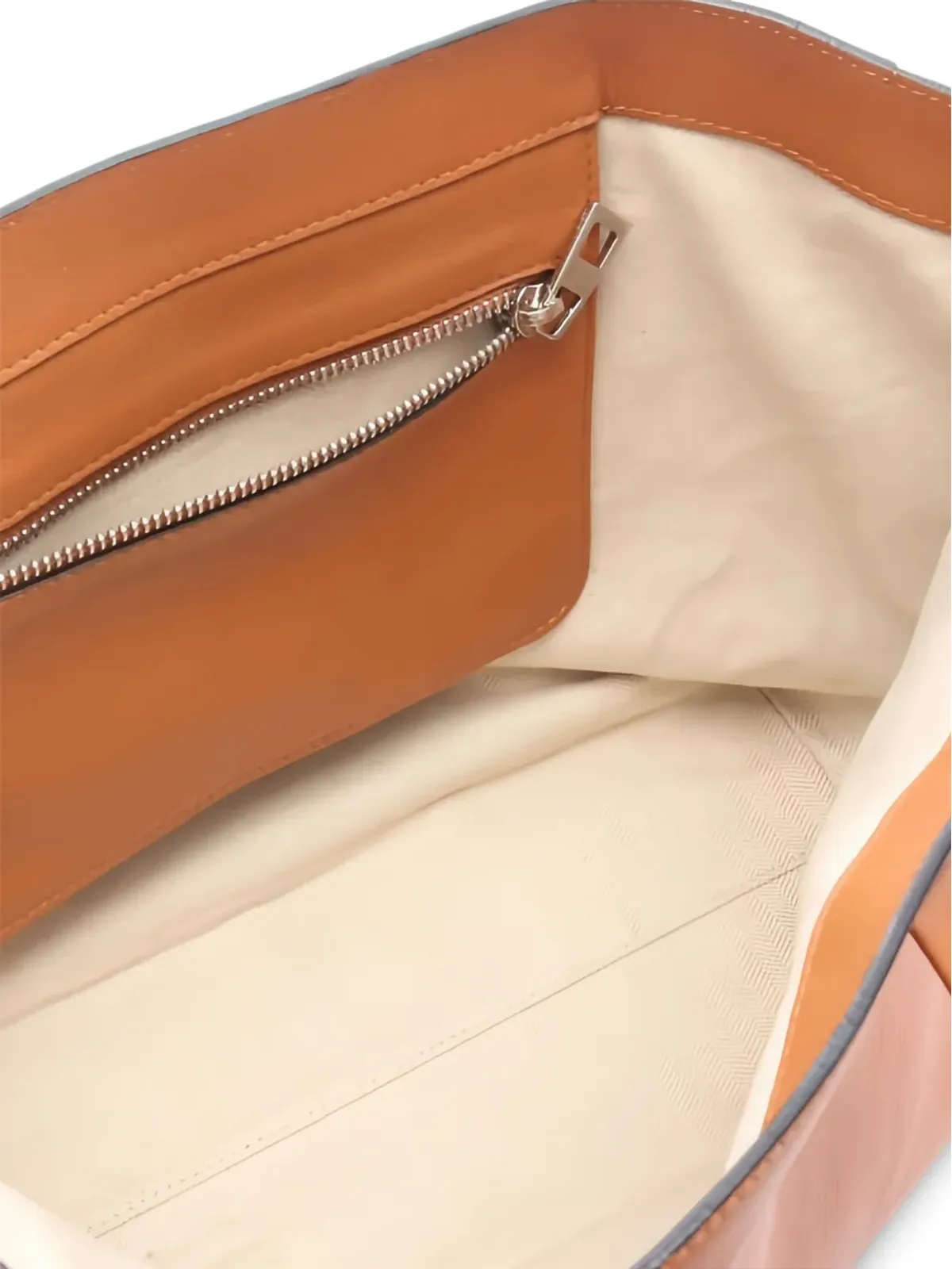Loewe Pre-Owned イーストウエスト レザー ショッパー トート ブラウン - 画像3