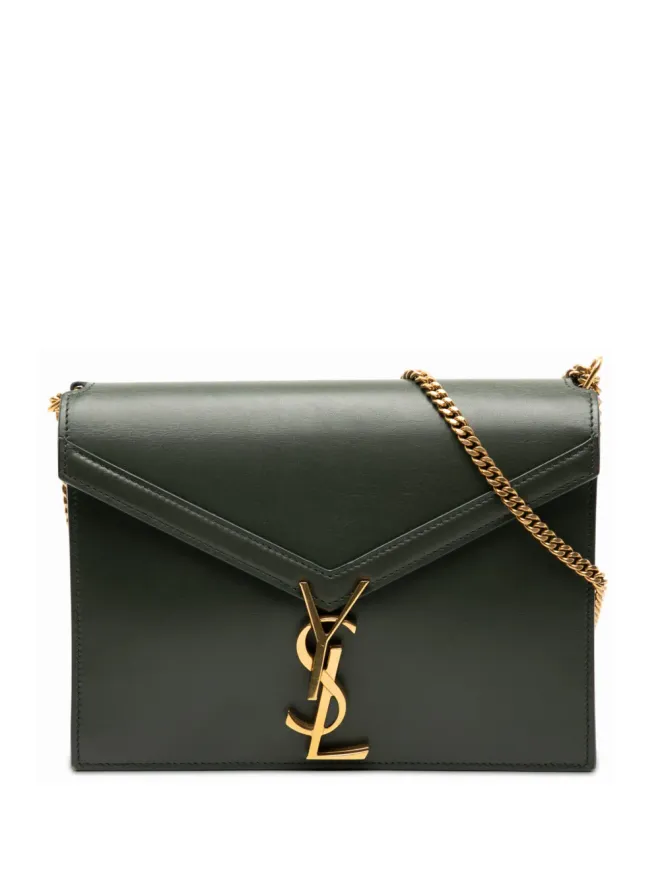 Saint Laurent Pre-Owned Saint Laurent Pre-Owned 2018 Smooth Calfskin Monogram Cassandra Clasp Bag ショルダーバッグ - グリーンの商品画像