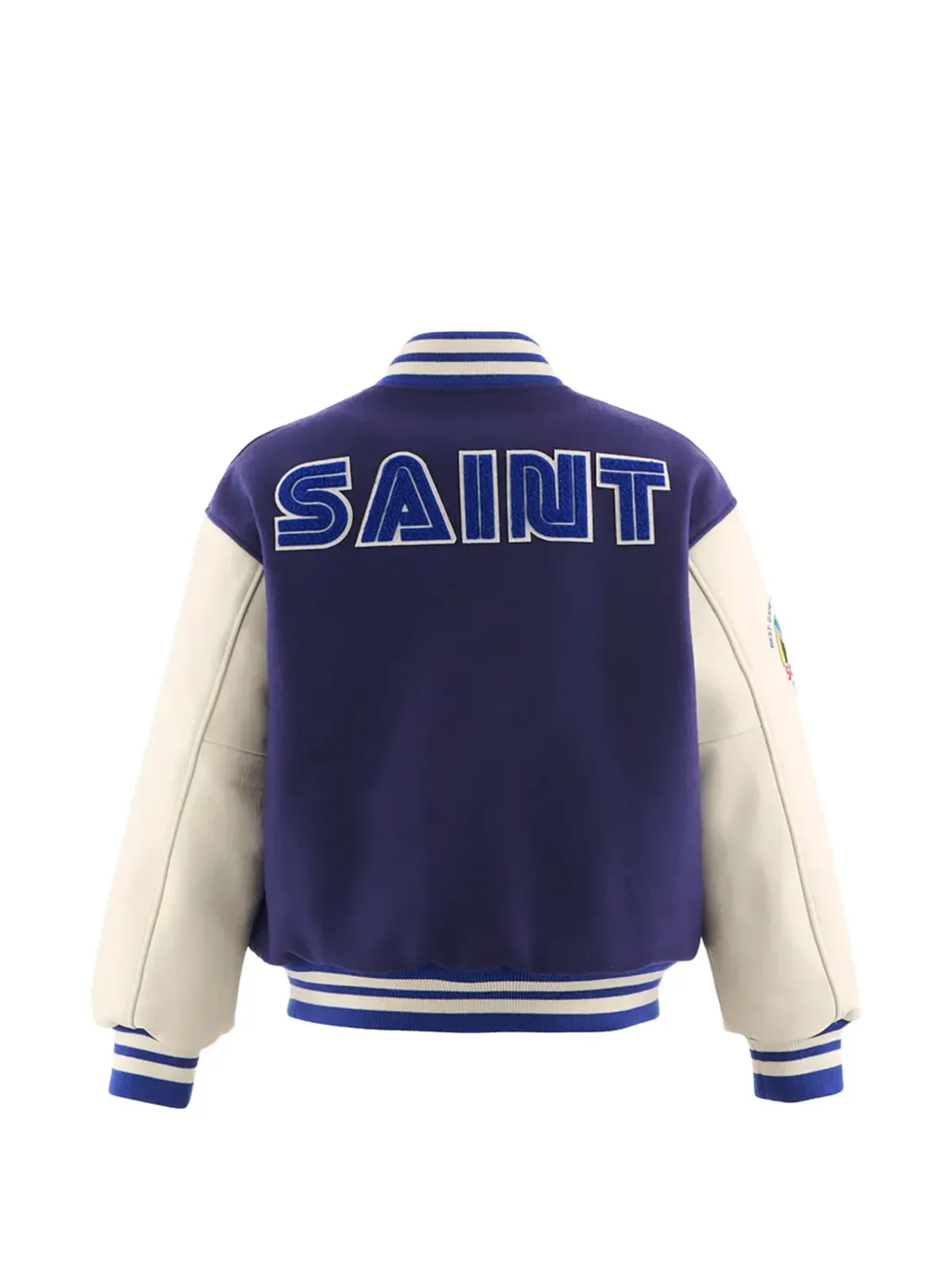 SAINT MXXXXXX ロゴ・アップリケ ヴァーシティジャケット - ブルー - 画像2